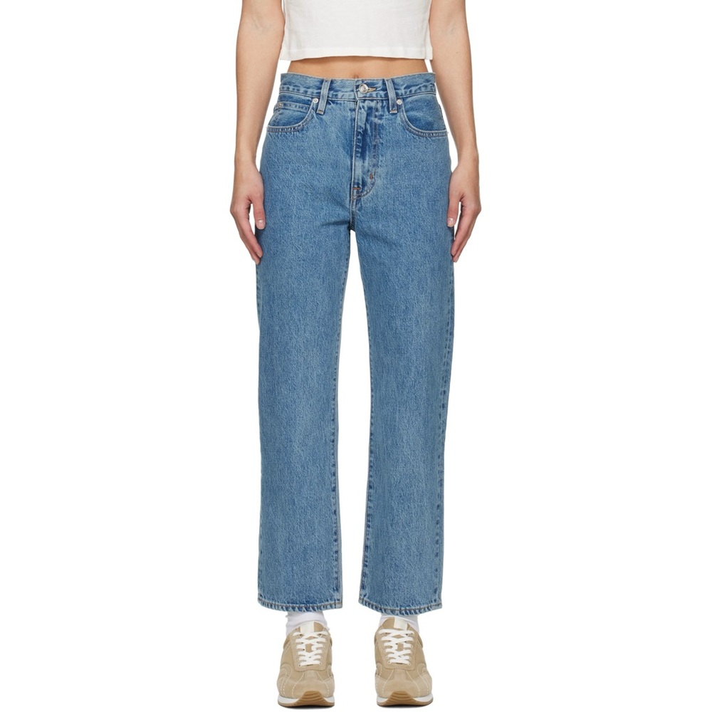 SLVRLAKE Straight Leg Jeans in Classic Blue Denim